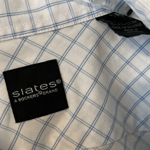 🧹Clearance || Slates (Dockers Brand) Men’s Medium White/Blue Pattern - Size Med - Picture 5 of 6